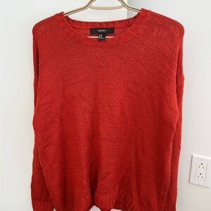 Forever 21 Bright Red Knit Pullover Sweater
